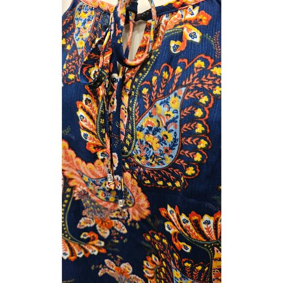 NWT francesca's sz M bright paisley floral mini summer dress comfort casual NEW - Picture 12 of 12